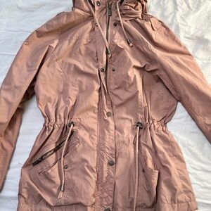 Women's Pink Hooded Rain Jacket